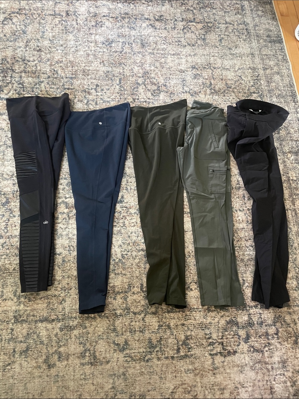 ALO, Zella, Athleta leggings and pants - moto leggings, pants - sizes L and 12 T
